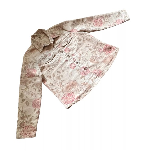 By JJ Floral Button Up Trendy Lightweight Jacket with Pockets Size M - Picture 1 of 11